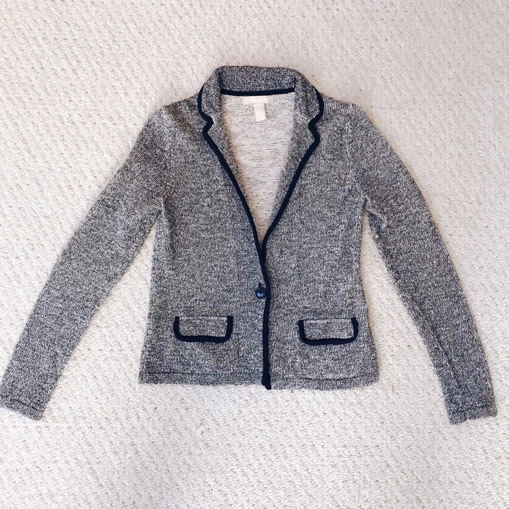 Banana Republic silver metallic blazer S